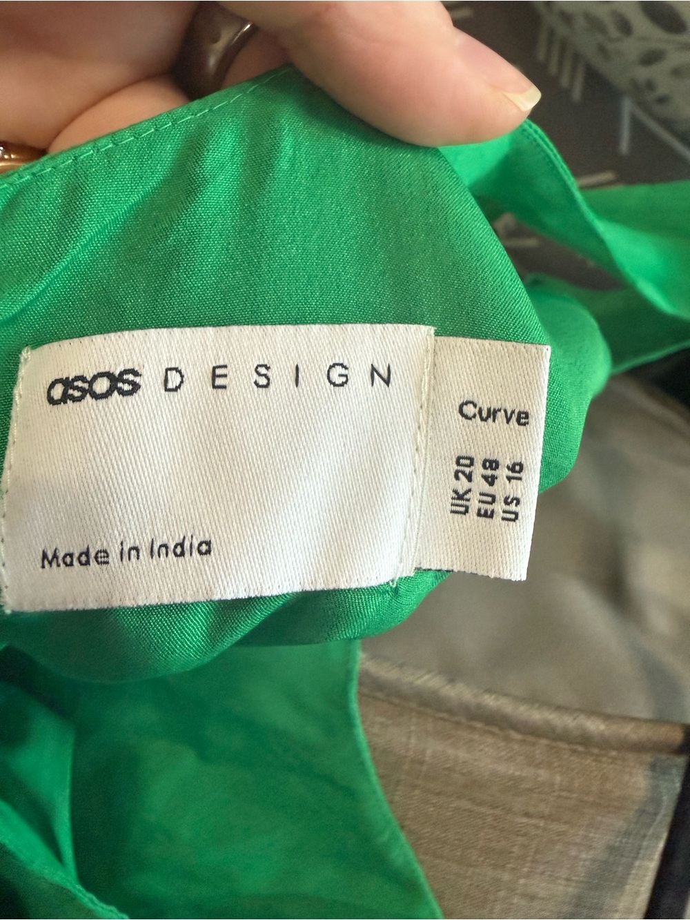 Green Ruffle Maxi Dress ASOS - Picture 3 of 4